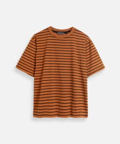 Striped Rust Brown Tees