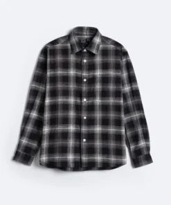 Relaxed Flannel Shirt Blackstone