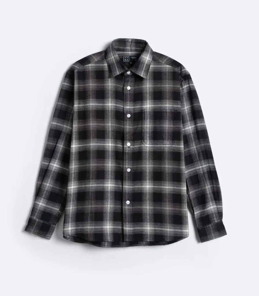 Relaxed Flannel Shirt Blackstone