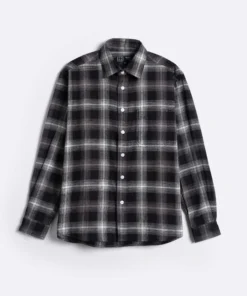 Relaxed Flannel Shirt Blackstone
