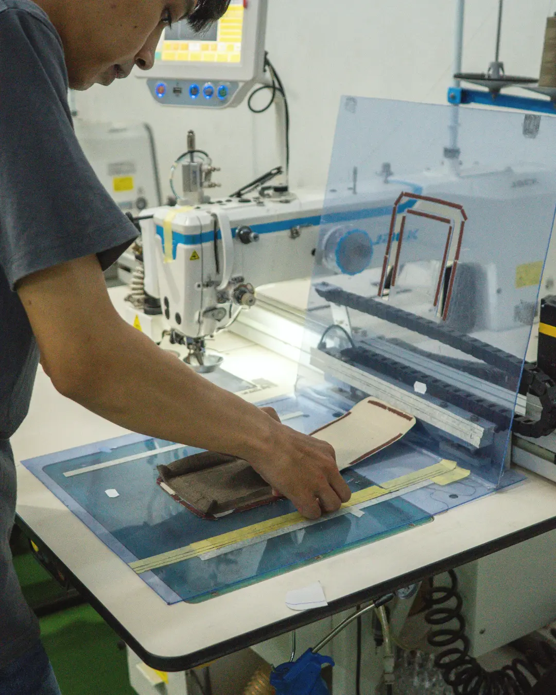 Garment cutting process for OXFOORD production